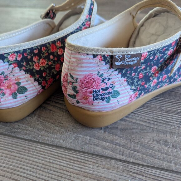 Hot Chocolate Designs Chocolaticas Women's Mary Jane Flat Shoes Rose Garden EU40 - Picture 8 of 14